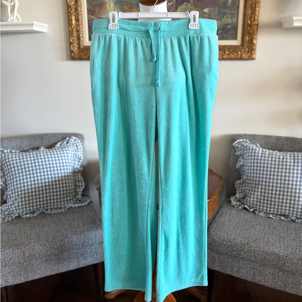 Y2K Blue Velour Pants
